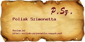 Poliak Szimonetta névjegykártya